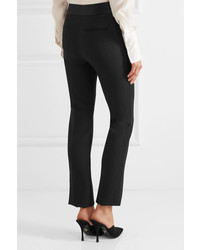 Женские черные шерстяные брюки-галифе от Victoria Beckham