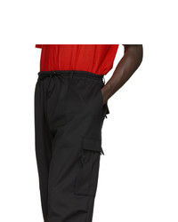 Черные шерстяные брюки карго от Y-3