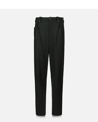 Черные шерстяные брюки карго от Christopher Kane
