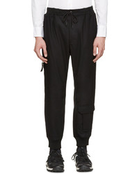 Черные шерстяные брюки карго от Y-3