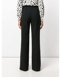 Черные шерстяные брюки-клеш от Alberta Ferretti