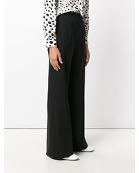 Черные шерстяные брюки-клеш от Alberta Ferretti