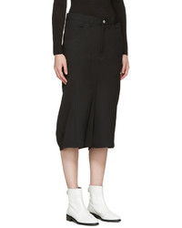 Черные шерстяные брюки-кюлоты от Junya Watanabe