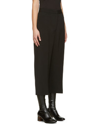 Черные шерстяные брюки-кюлоты от Stella McCartney