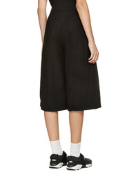 Черные шерстяные брюки-кюлоты от Edit