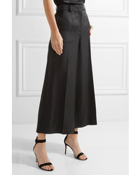 Черные шерстяные брюки-кюлоты от Barbara Casasola