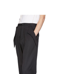 Черные шерстяные брюки чинос от Sulvam