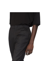 Черные шерстяные брюки чинос от Juun.J