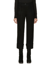 Женские черные шерстяные брюки от Ann Demeulemeester
