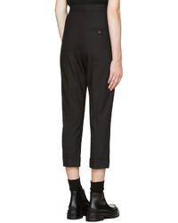 Женские черные шерстяные брюки от Neil Barrett