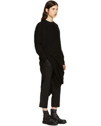 Женские черные шерстяные брюки от Y's