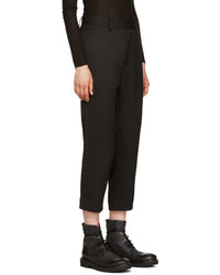 Женские черные шерстяные брюки от Y's