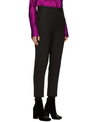 Женские черные шерстяные брюки от Haider Ackermann