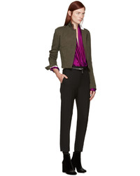 Женские черные шерстяные брюки от Haider Ackermann