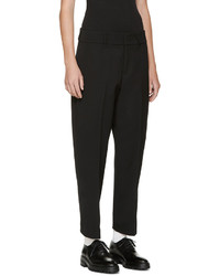 Женские черные шерстяные брюки от Jil Sander