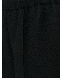 Женские черные шерстяные брюки от MM6 MAISON MARGIELA