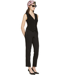 Женские черные шерстяные брюки от Dolce & Gabbana