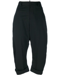Женские черные шерстяные брюки от Dsquared2