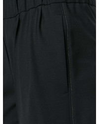 Женские черные шерстяные брюки от Brunello Cucinelli