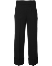 Женские черные шерстяные брюки от Incotex