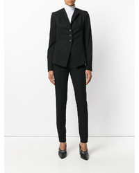 Женские черные шерстяные брюки от Masnada