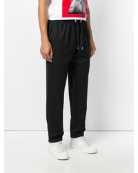 Мужские черные шерстяные брюки от Versus