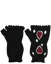 Женские черные шерстяные вязаные перчатки от I'M Isola Marras