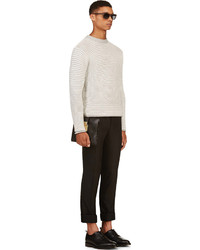 Мужские черные шерстяные классические брюки от Thom Browne