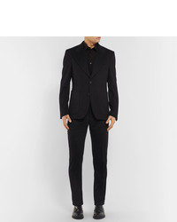 Мужские черные шерстяные классические брюки от Salle Privée