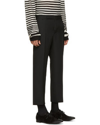 Мужские черные шерстяные классические брюки от Haider Ackermann