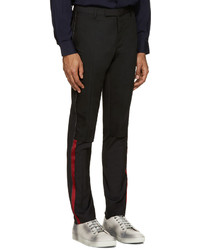 Мужские черные шерстяные классические брюки от Lanvin