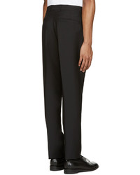 Мужские черные шерстяные классические брюки от Versace
