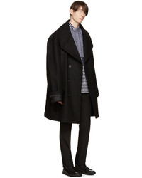 Мужские черные шерстяные классические брюки от Raf Simons