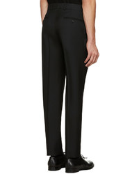 Мужские черные шерстяные классические брюки от Alexander McQueen