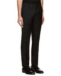 Мужские черные шерстяные классические брюки от Alexander McQueen