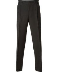 Мужские черные шерстяные классические брюки от Canali