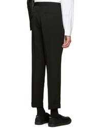 Мужские черные шерстяные классические брюки от Comme des Garcons