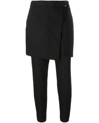 Женские черные шерстяные классические брюки от DKNY
