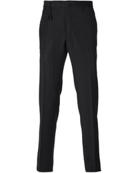 Мужские черные шерстяные классические брюки от Incotex