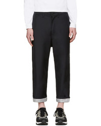 Мужские черные шерстяные классические брюки от Junya Watanabe