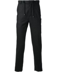 Мужские черные шерстяные классические брюки от Maison Margiela