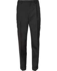 Мужские черные шерстяные классические брюки от Saint Laurent