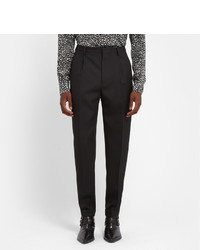 Мужские черные шерстяные классические брюки от Saint Laurent