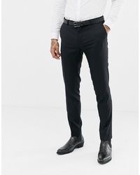 Мужские черные шерстяные классические брюки от Twisted Tailor