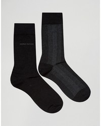 Мужские черные шерстяные носки от Hugo Boss