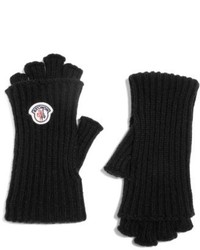 Черные шерстяные перчатки
