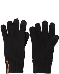 Черные шерстяные перчатки