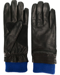 Мужские черные шерстяные перчатки от AMI Alexandre Mattiussi