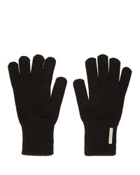 Мужские черные шерстяные перчатки от C2h4