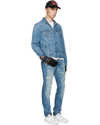 Мужские черные шерстяные перчатки от DSQUARED2